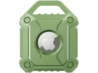 Apple Airtag Rugged Armor wasserdichtes Case mit Anhänger olivgrün