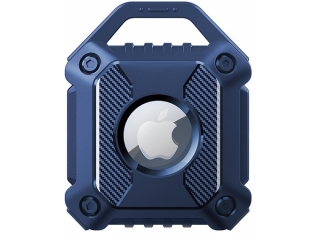 Apple Airtag Rugged Armor wasserdichtes Case mit Anhänger navyblau