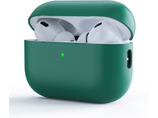 Apple AirPods Pro (2022) Liquid Silikon Case Hülle dunkelgrün