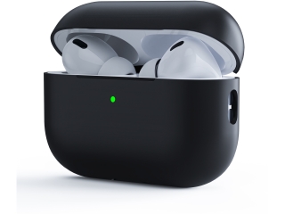 Apple AirPods Pro (2022) Liquid Silikon Case Hülle schwarz