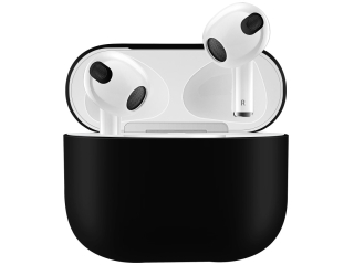 Apple AirPods (2021) Liquid Silikon Case Hülle schwarz