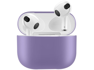 Apple AirPods (2021) Liquid Silikon Case Hülle purple