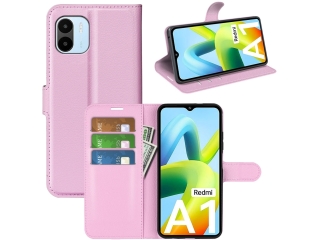 Xiaomi Redmi A1 Lederhülle Portemonnaie Karten Etui rosa