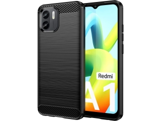Xiaomi Redmi A1 Carbon Gummi Hülle TPU Case schwarz