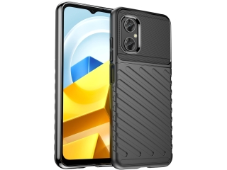 Xiaomi Poco M5 SpaceCase Stripes Impact-Resistant Hülle schwarz