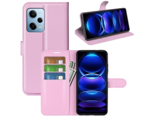 Xiaomi Poco X5 5G Lederhülle Portemonnaie Karten Etui rosa