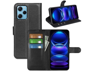 Xiaomi Poco X5 Pro 5G Lederhülle Portemonnaie Karten Etui schwarz