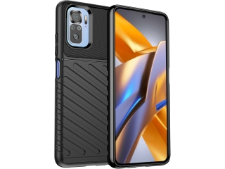 Xiaomi Poco M5s SpaceCase Stripes Impact-Resistant Hülle schwarz