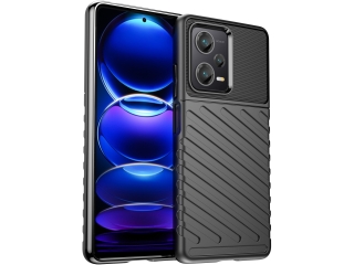 Xiaomi Redmi Note 12 Pro+ 5G SpaceCase Stripes Impact-Resistant Hülle schwarz