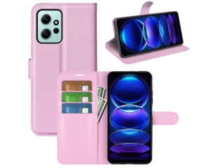 Xiaomi Redmi Note 12 4G Lederhülle Portemonnaie Karten Etui rosa