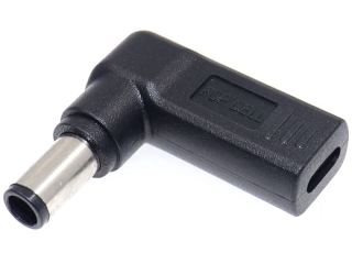 USB-C Dell 7.4 x 5mm Notebook 90-Grad Netzteil Adapter 65W 19.5V