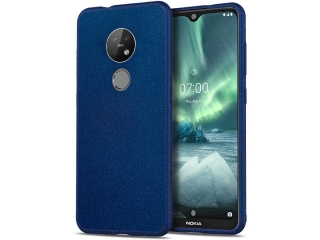 Nokia 7.2 Gummi TPU Hülle Anti-Slip Grip-Surface Case dünn navy blau
