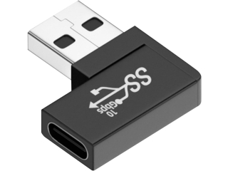USB-A auf USB-C Adapter rechts abgewinkelt 90 Grad (male/female)