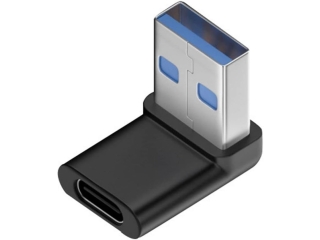 USB-A auf USB-C Adapter abgewinkelt 90 Grad nach unten (male/female)