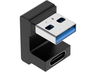 USB-A auf USB-C 180 Grad Winkel U-Form nach unten Adapter male/female