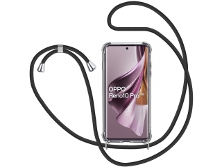 Oppo Reno10 Pro Handykette Necklace Hülle Gummi transparent