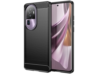 Oppo Reno10 Pro Carbon Gummi Hülle TPU Case schwarz