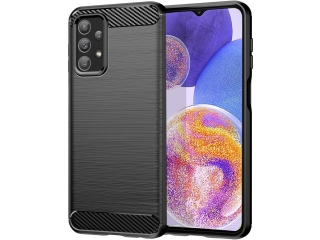 Samsung Galaxy A23 5G Carbon Gummi Hülle TPU Case schwarz