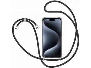 Apple iPhone 15 Pro Max Handykette Necklace Hülle Gummi transparent