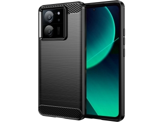 Xiaomi 13T Carbon Gummi Hülle TPU Case schwarz