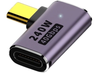 USB-C 90-degree Angle Adapter USB4 40 Gbit/s 240W