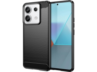 Xiaomi Redmi Note 13 Pro 5G Carbon Gummi Hülle TPU Case schwarz