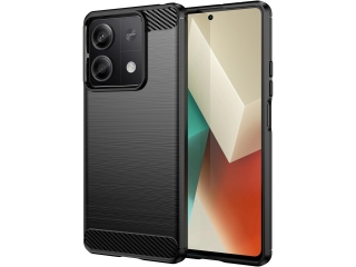 Xiaomi Redmi Note 13 5G Carbon Gummi Hülle TPU Case schwarz