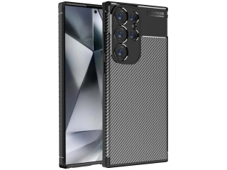 Samsung Galaxy S24 Ultra Carbon Design Hülle TPU Case flexibel schwarz