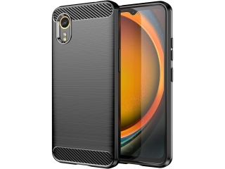 Samsung Galaxy XCover7 Carbon Gummi Hülle TPU Case schwarz