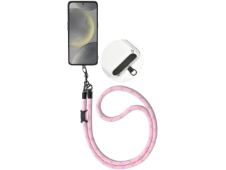 Universal Necklace Rope Handykette für Smartphone Hüllen rosa blau