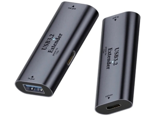 USB-A 3.2 zu USB-C 3.2 Kupplung Buchse 10m Extender 15W / 5 Gbit/s
