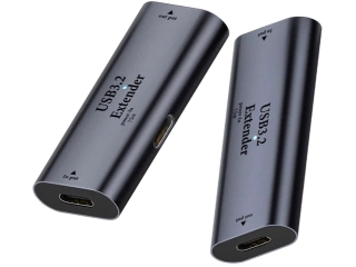 USB-C 3.2 zu USB-C 3.2 Kupplung Buchse 10m Extender 15W / 5 Gbit/s
