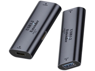 USB-C 3.2 zu USB-A 3.2 Kupplung Buchse 10m Extender 15W / 5 Gbit/s