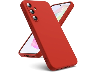 Samsung Galaxy A35 5G Liquid Silikon Case Hülle rot