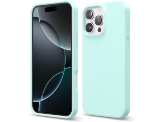 Apple iPhone 16 Pro Liquid Silikon Case Hülle frosted mint
