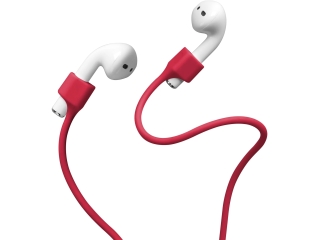 Magnetisches Silikon Umhängeband für Apple AirPods rot