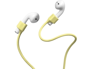 Magnetisches Silikon Umhängeband für Apple AirPods gelb