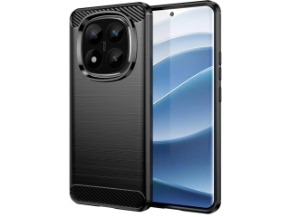 Xiaomi Redmi Note 14 Pro+ 5G Carbon Gummi Hülle TPU Case schwarz