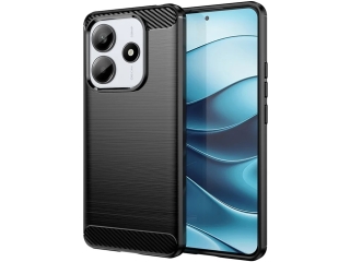 Xiaomi Redmi Note 14 5G Carbon Gummi Hülle TPU Case schwarz