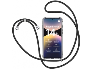 Xiaomi Redmi Note 14 Pro 5G Handykette Necklace Hülle Gummi clear