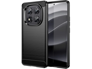 Xiaomi Redmi Note 14 Pro 5G Carbon Gummi Hülle TPU Case schwarz