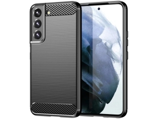 Samsung Galaxy S22 Carbon Gummi Hülle TPU Case schwarz