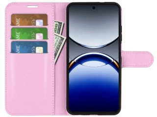 Oppo Find X8 Pro 5G Lederhülle Portemonnaie Karten Etui rosa
