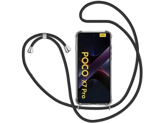 Xiaomi Poco X7 Pro Handykette Necklace Hülle Gummi transparent