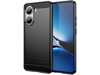 Xiaomi Poco X7 Pro Carbon Gummi Hülle TPU Case schwarz