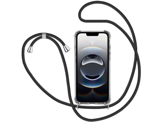 Apple iPhone 16e Handykette Necklace Hülle Gummi transparent