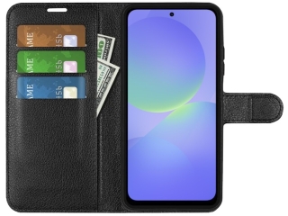 Samsung Galaxy A36 Lederhülle Portemonnaie Karten Etui schwarz