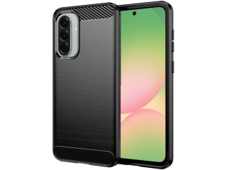 Samsung Galaxy A56 Carbon Gummi Hülle TPU Case schwarz