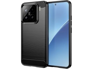 Xiaomi 15 Carbon Gummi Hülle TPU Case schwarz