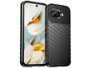 Google Pixel 9a SpaceCase Stripes Anti-Impact Hülle schwarz